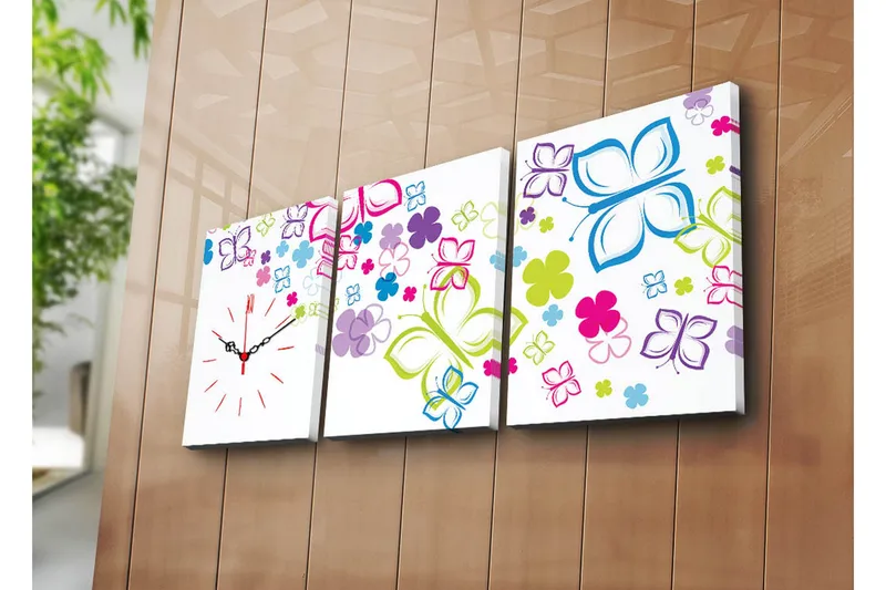 Koristeellinen Canvas Seinäkello (3 kpl), undefined