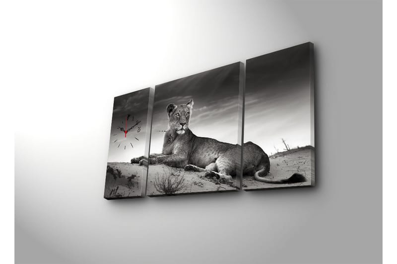 Koristeellinen Canvas Seinäkello (3 kpl) - Sisustustuotteet - Seinäkoristeet - Kellot