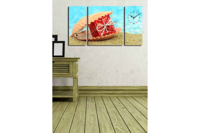 Koristeellinen Canvas Seinäkello (3 kpl) - Sisustustuotteet - Seinäkoristeet - Kellot