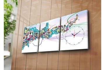Koristeellinen Canvas Seinäkello (3 kpl) - Sisustustuotteet - Seinäkoristeet - Kellot