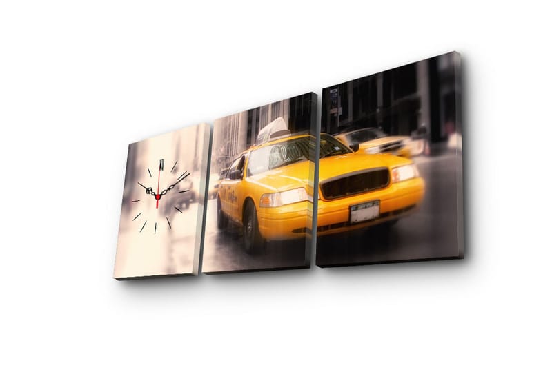 Koristeellinen Canvas Seinäkello (3 kpl) - Sisustustuotteet - Seinäkoristeet - Kellot