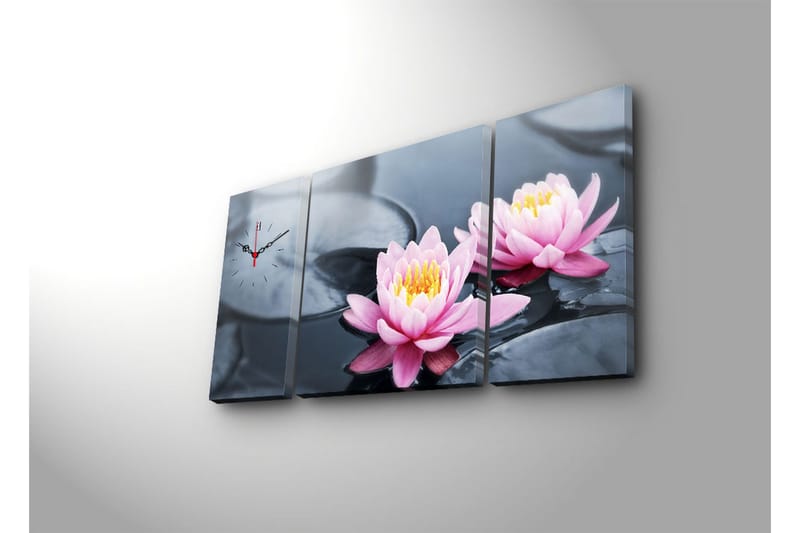 Koristeellinen Canvas Seinäkello (3 kpl) - Sisustustuotteet - Seinäkoristeet - Kellot