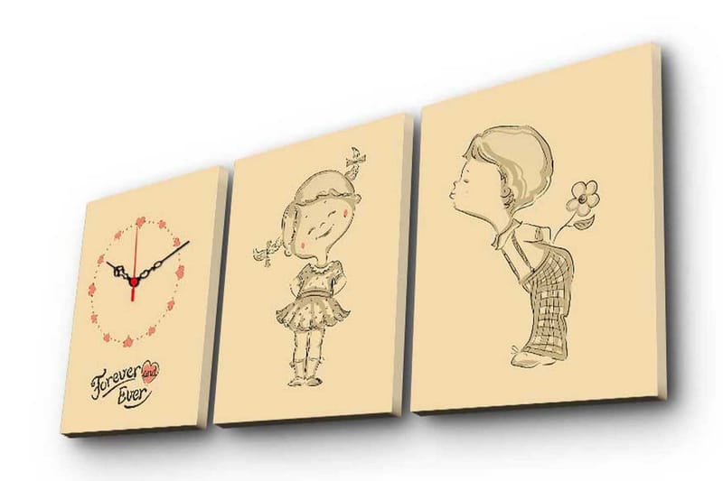 Koristeellinen Canvas Seinäkello (3 kpl), undefined