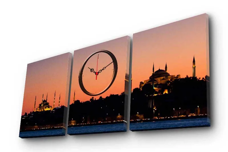 Koristeellinen Canvas Seinäkello (3 kpl), undefined