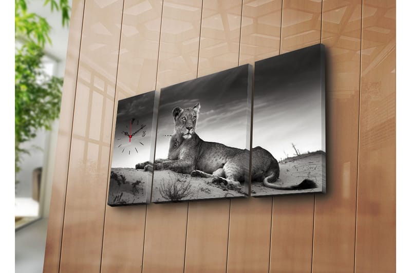 Koristeellinen Canvas Seinäkello (3 kpl) - Sisustustuotteet - Seinäkoristeet - Kellot