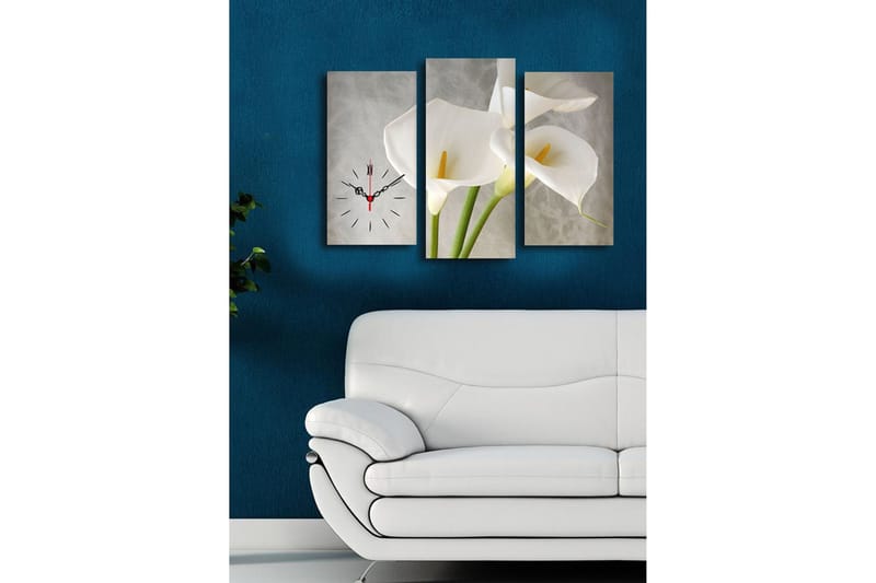 Koristeellinen Canvas Seinäkello (3 kpl) - Sisustustuotteet - Seinäkoristeet - Kellot