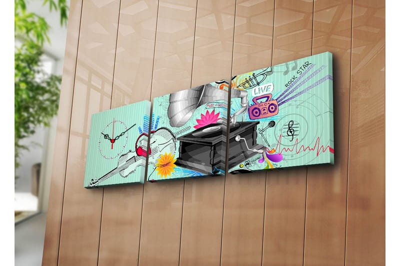 Koristeellinen Canvas Seinäkello (3 kpl), undefined