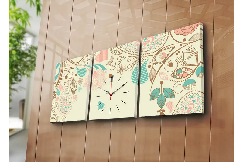 Koristeellinen Canvas Seinäkello (3 kpl), undefined
