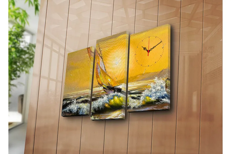 Koristeellinen Canvas Seinäkello (3 kpl), undefined