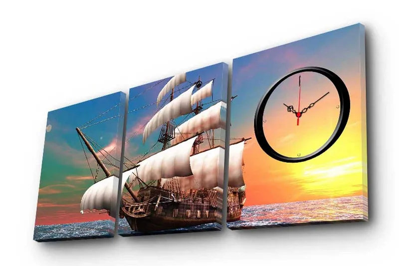 Koristeellinen Canvas Seinäkello (3 kpl), undefined