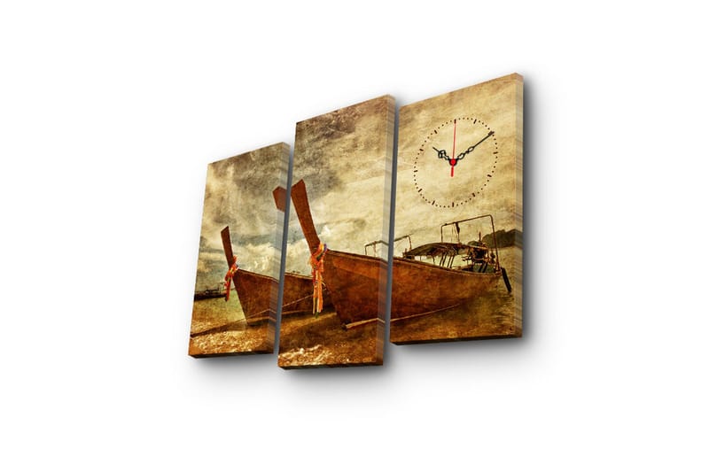 Koristeellinen Canvas Seinäkello (3 kpl) - Sisustustuotteet - Seinäkoristeet - Kellot