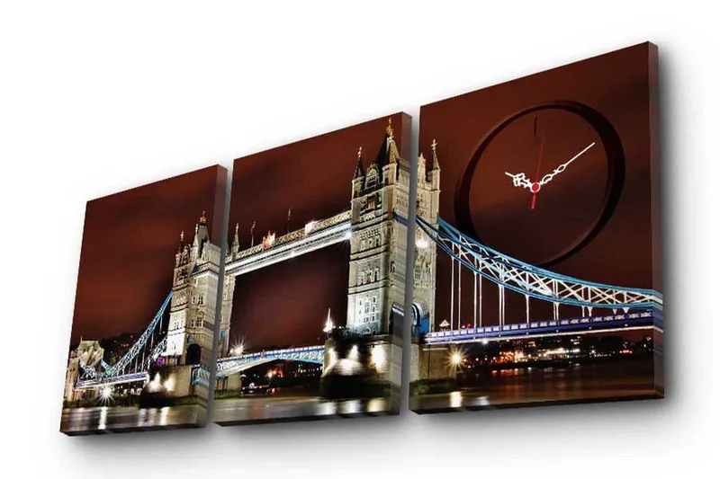 Koristeellinen Canvas Seinäkello (3 kpl), undefined