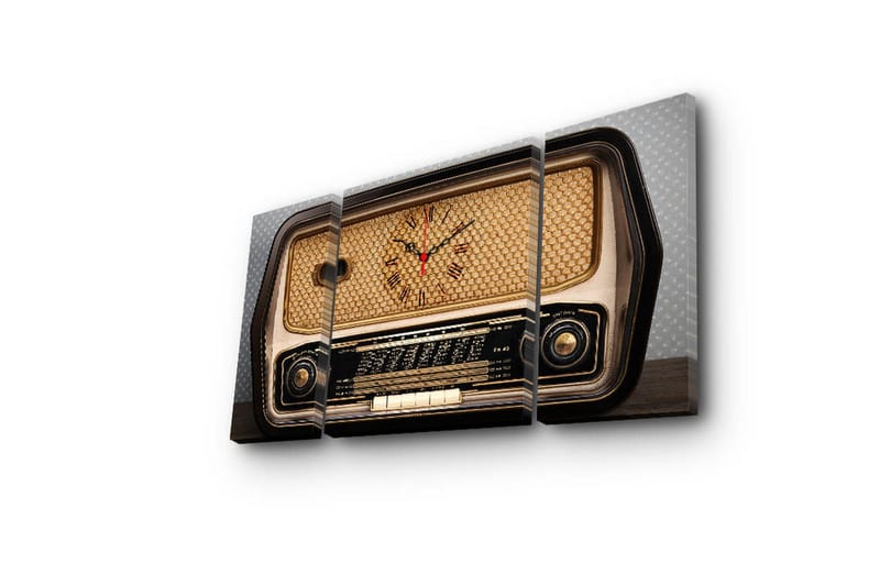 Koristeellinen Canvas Seinäkello (3 kpl) - Sisustustuotteet - Seinäkoristeet - Kellot