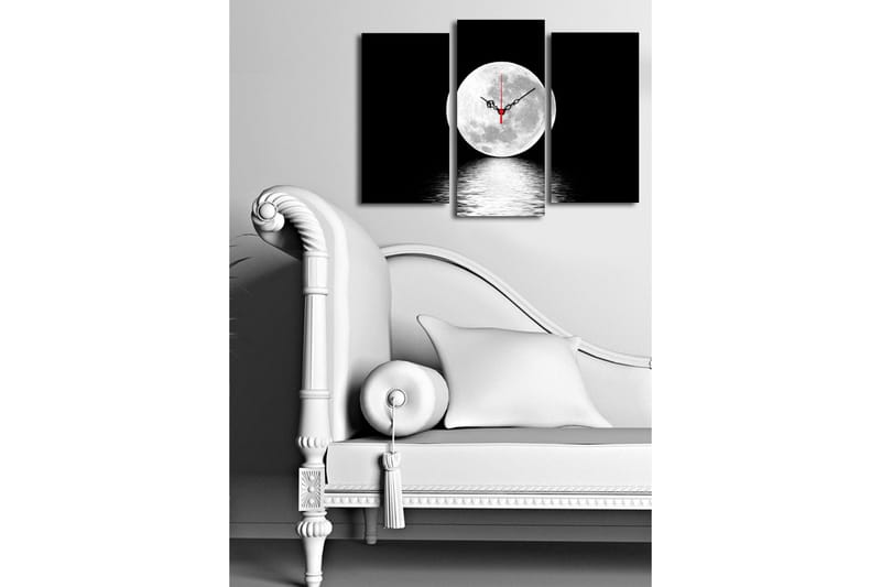 Koristeellinen Canvas Seinäkello (3 kpl) - Sisustustuotteet - Seinäkoristeet - Kellot