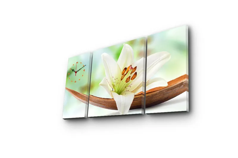 Koristeellinen Canvas Seinäkello (3 kpl) - Sisustustuotteet - Seinäkoristeet - Kellot