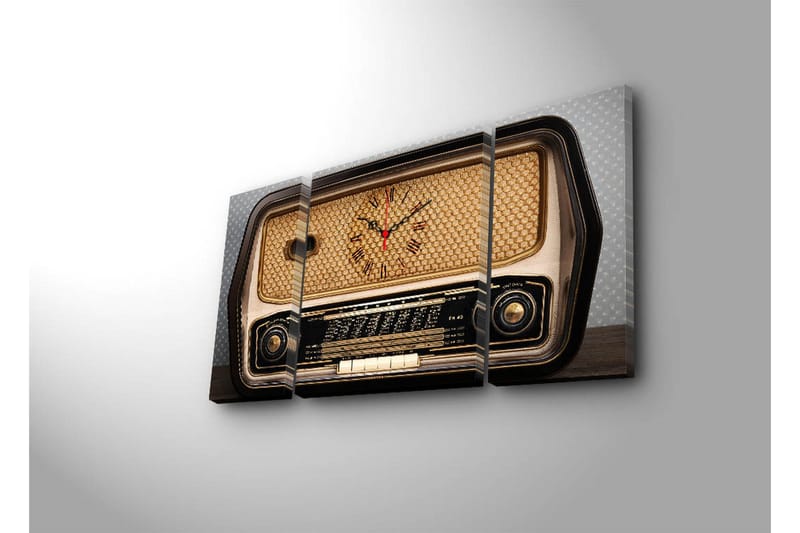 Koristeellinen Canvas Seinäkello (3 kpl) - Sisustustuotteet - Seinäkoristeet - Kellot