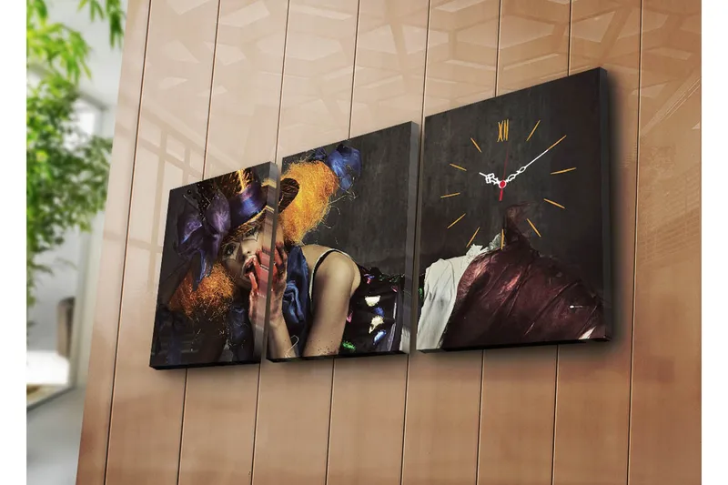 Koristeellinen Canvas Seinäkello (3 kpl), undefined