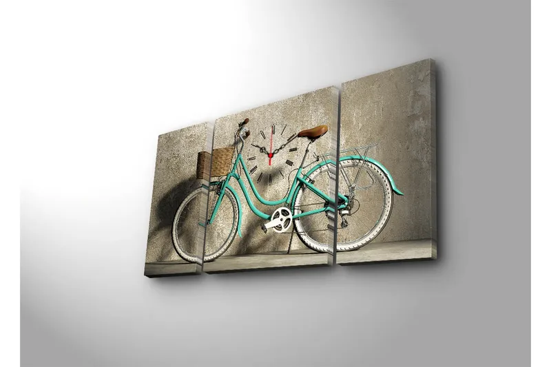 Koristeellinen Canvas Seinäkello (3 kpl) - Sisustustuotteet - Seinäkoristeet - Kellot