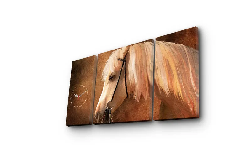 Koristeellinen Canvas Seinäkello (3 kpl) - Sisustustuotteet - Seinäkoristeet - Kellot