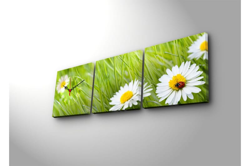 Koristeellinen Canvas Seinäkello (3 kpl) - Sisustustuotteet - Seinäkoristeet - Kellot