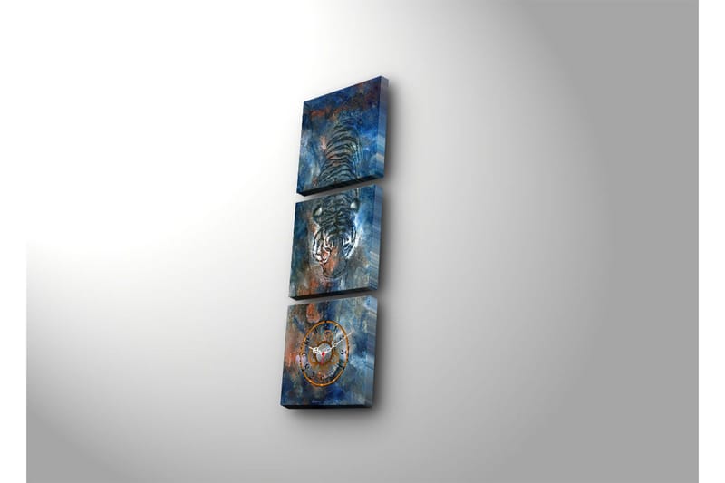 Koristeellinen Canvas Seinäkello (3 kpl) - Sisustustuotteet - Seinäkoristeet - Kellot