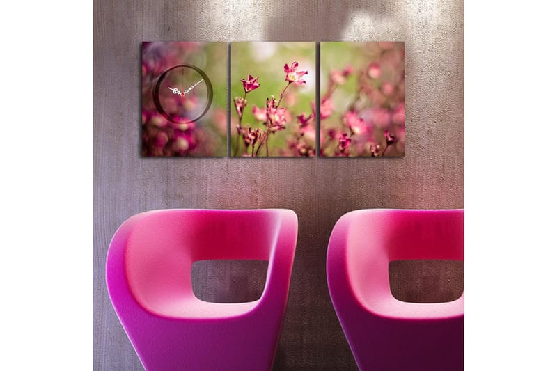 Koristeellinen Canvas Seinäkello (3 kpl) - Sisustustuotteet - Seinäkoristeet - Kellot