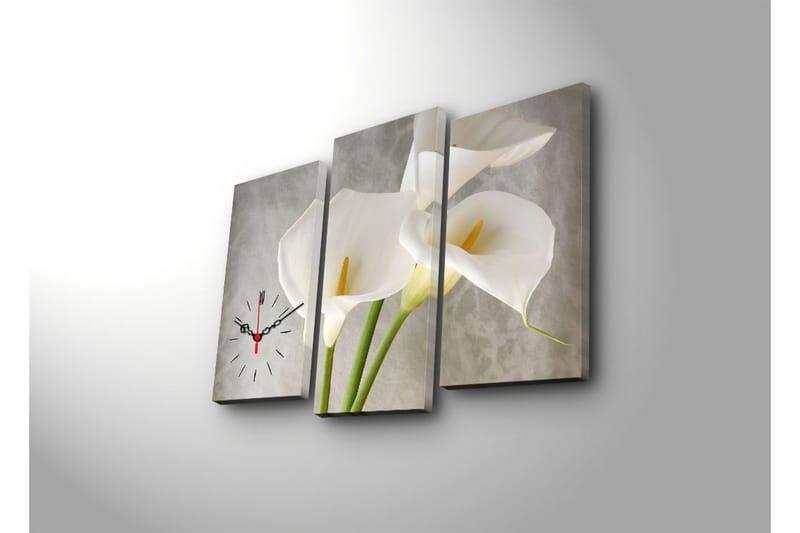 Koristeellinen Canvas Seinäkello (3 kpl) - Sisustustuotteet - Seinäkoristeet - Kellot