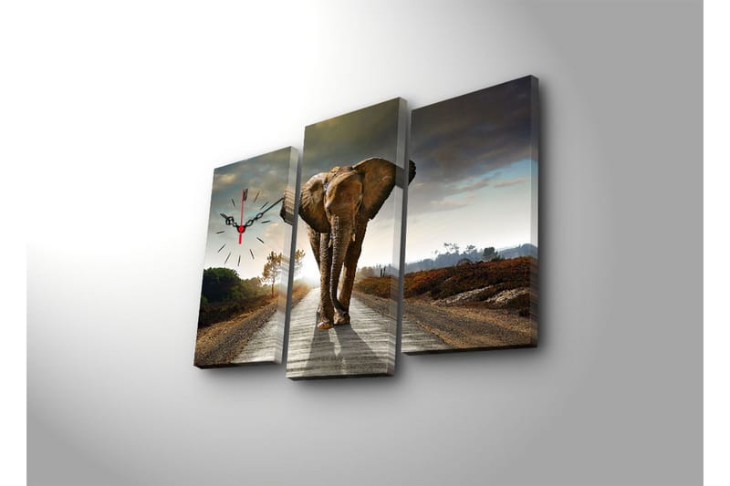 Koristeellinen Canvas Seinäkello (3 kpl) - Sisustustuotteet - Seinäkoristeet - Kellot