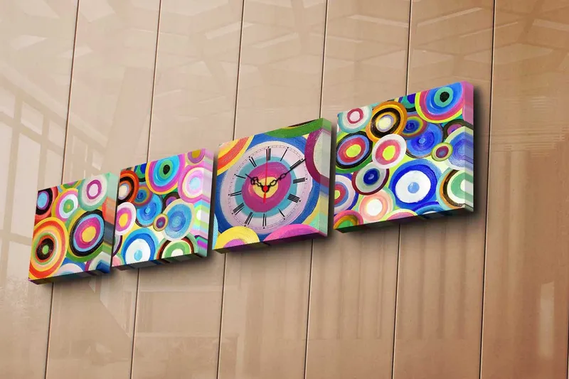 Koristeellinen Canvas Seinäkello (4 kpl), undefined