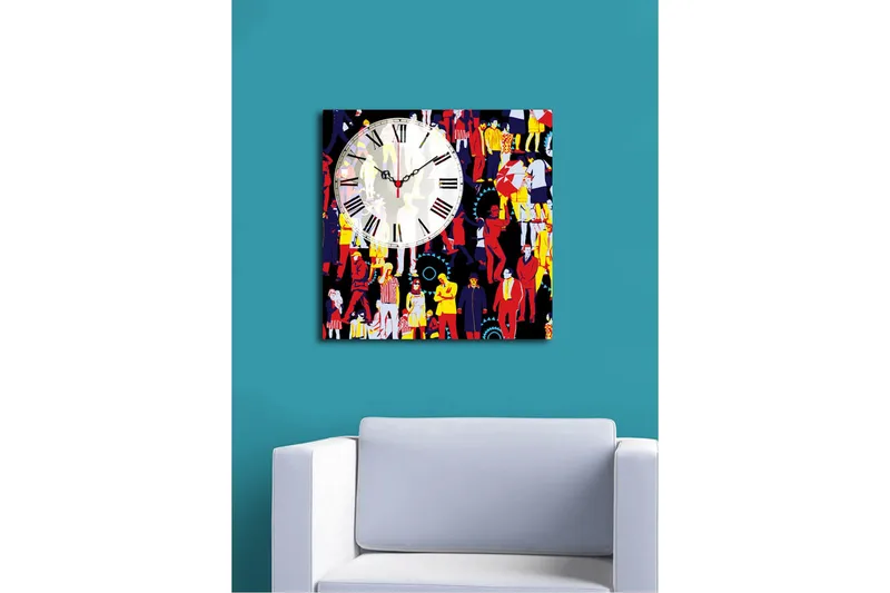Koristeellinen Canvas Seinäkello - Sisustustuotteet - Seinäkoristeet - Kellot