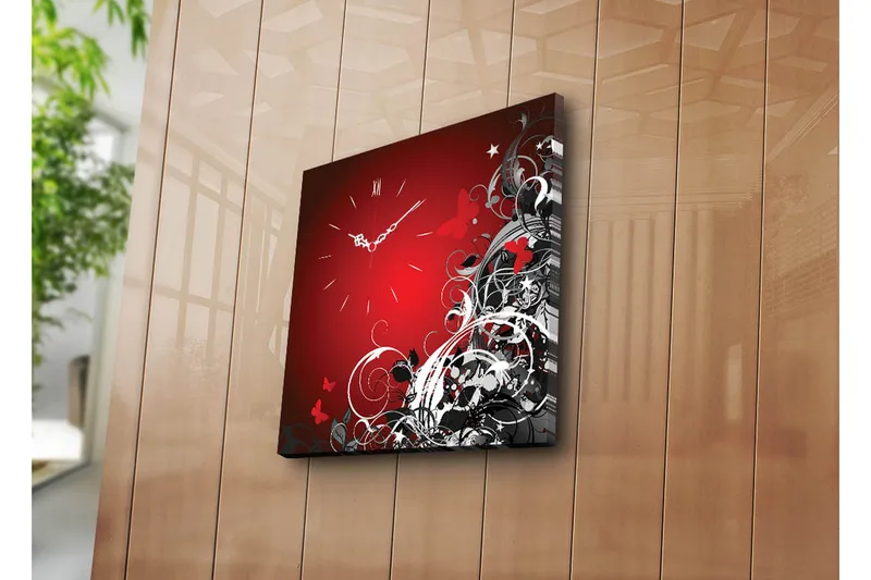 Koristeellinen Canvas Seinäkello - Sisustustuotteet - Seinäkoristeet - Kellot