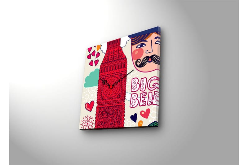 Koristeellinen Canvas Seinäkello - Sisustustuotteet - Seinäkoristeet - Kellot