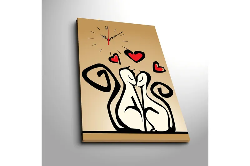 Koristeellinen Canvas Seinäkello - Sisustustuotteet - Seinäkoristeet - Kellot