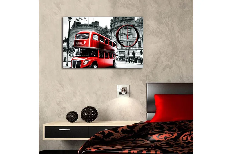 Koristeellinen Canvas Seinäkello - Sisustustuotteet - Seinäkoristeet - Kellot