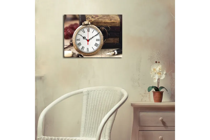 Koristeellinen Canvas Seinäkello - Sisustustuotteet - Seinäkoristeet - Kellot