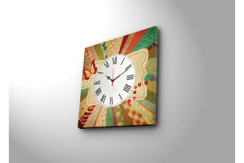 Koristeellinen Canvas Seinäkello - Sisustustuotteet - Seinäkoristeet - Kellot