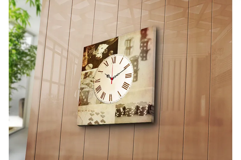 Koristeellinen Canvas Seinäkello - Sisustustuotteet - Seinäkoristeet - Kellot