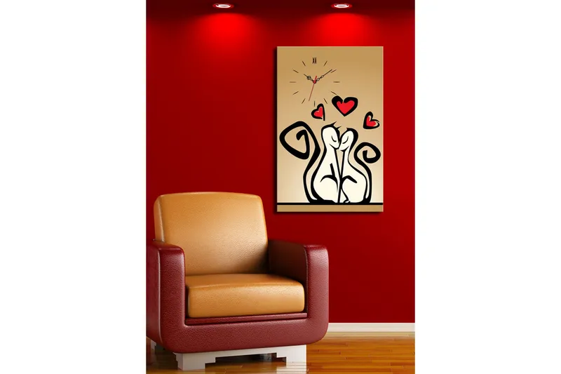 Koristeellinen Canvas Seinäkello - Sisustustuotteet - Seinäkoristeet - Kellot