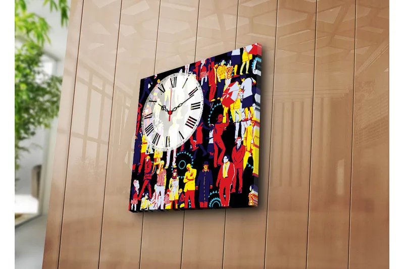 Koristeellinen Canvas Seinäkello - Sisustustuotteet - Seinäkoristeet - Kellot