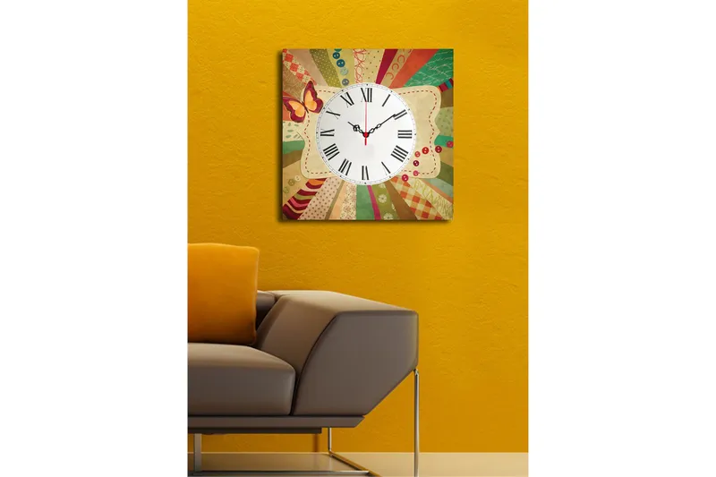 Koristeellinen Canvas Seinäkello - Sisustustuotteet - Seinäkoristeet - Kellot