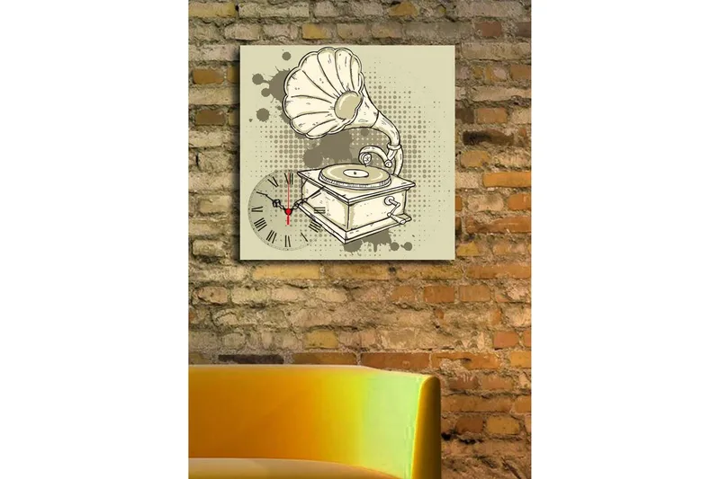 Koristeellinen Canvas Seinäkello - Sisustustuotteet - Seinäkoristeet - Kellot