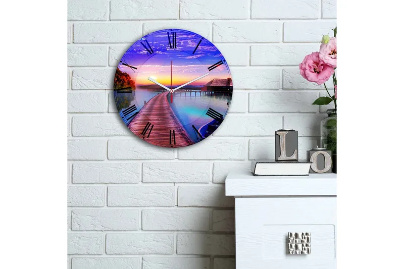 Koristeellinen MDF kello - Sisustustuotteet - Seinäkoristeet - Kellot