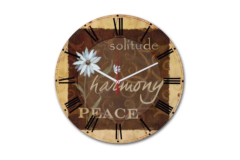 Koristeellinen MDF Seinäkello 30 cm, Monivärinen