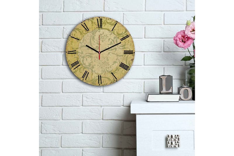 Koristeellinen MDF Seinäkello 30 cm - Monivärinen - Sisustustuotteet - Seinäkoristeet - Kellot