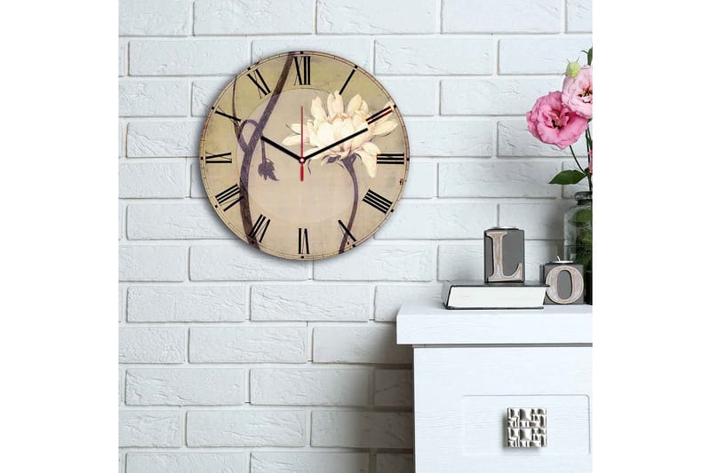 Koristeellinen MDF Seinäkello 30 cm - Monivärinen - Sisustustuotteet - Seinäkoristeet - Kellot