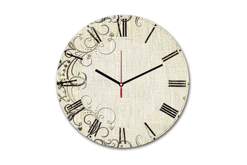 Koristeellinen MDF Seinäkello 30 cm - Monivärinen - Sisustustuotteet - Seinäkoristeet - Kellot