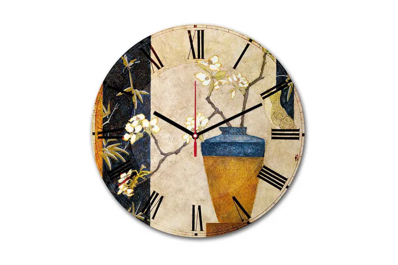 Koristeellinen MDF Seinäkello 30 cm, Monivärinen