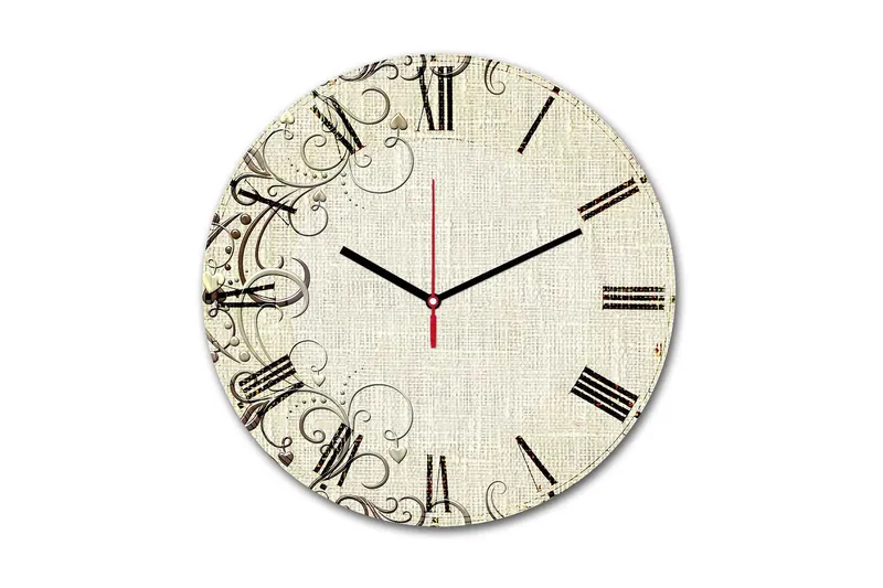 Koristeellinen MDF Seinäkello 30 cm, Monivärinen