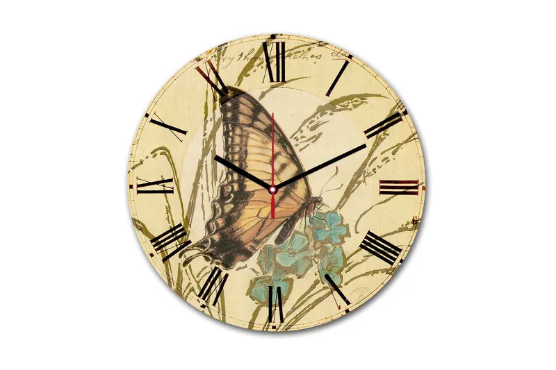 Koristeellinen MDF Seinäkello 30 cm, Monivärinen