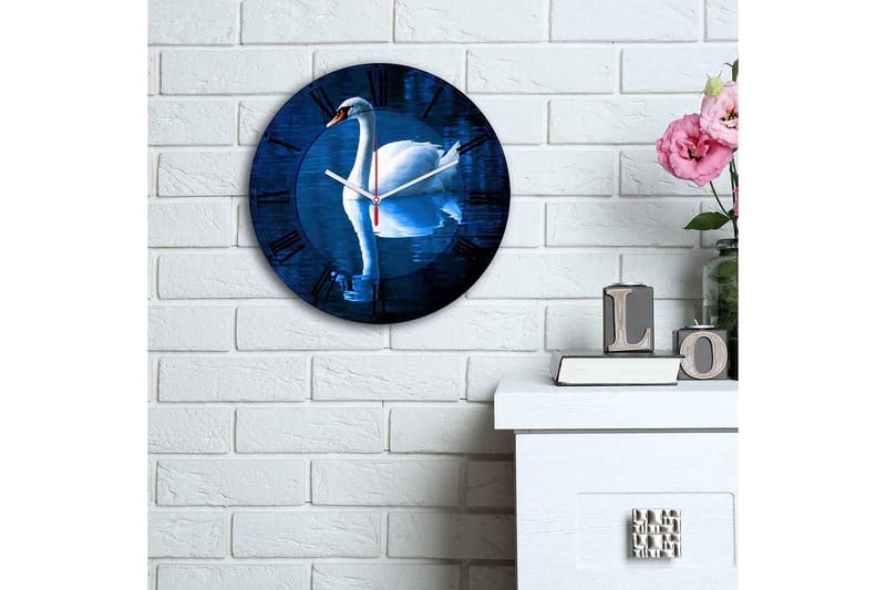 Koristeellinen MDF Seinäkello 30 cm - Monivärinen - Sisustustuotteet - Seinäkoristeet - Kellot